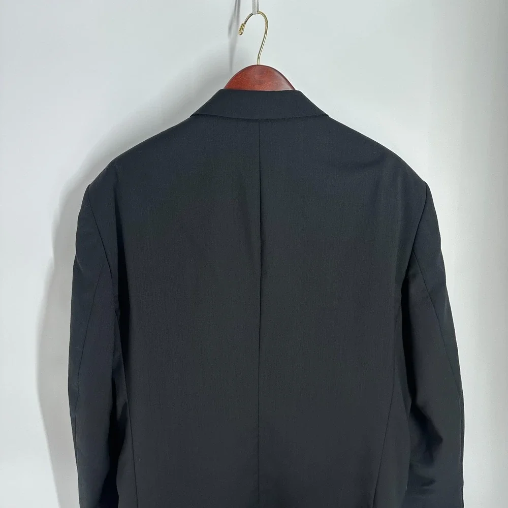 Giorgio Cosani RM3 Hand‎ Tailored Luxury Fine Wool Blazer Dark Black Size 42